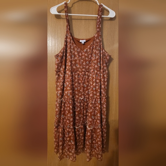 Juniors' Love, Fire Tiered Mesh Babydoll Mini Dress - Picture 4 of 7